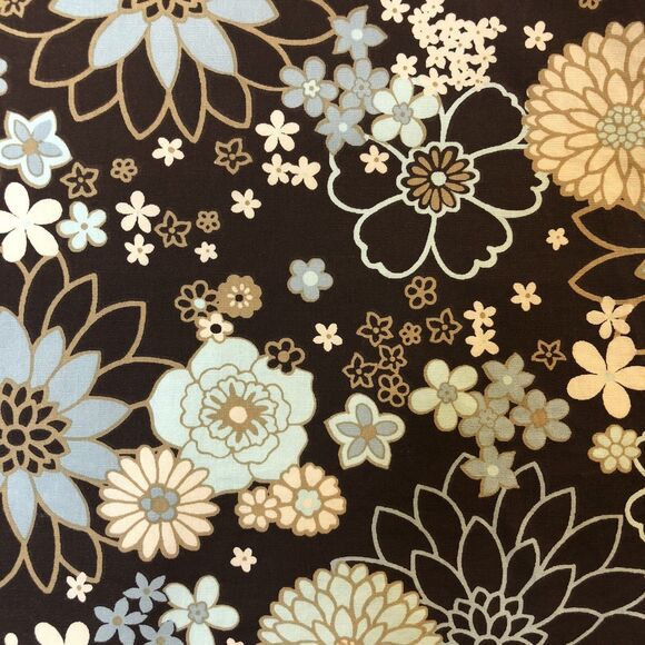 Y2K LAPIS Floral Skirt Brown Blue White A Line Unlined Side Zip Boho Womens P/M - Picture 8 of 10